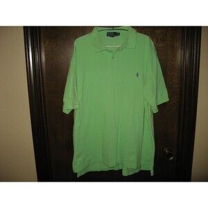 Mens Polo by Ralph Lauren Lime Green Polo Shirt Size XLT Tall Big & Tall